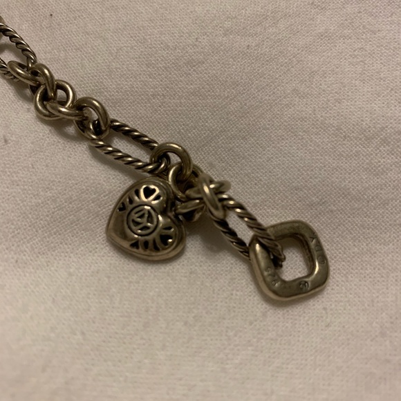 David Yurman Cable Heart Charm Bracelet w/Diamonds - Picture 5 of 6